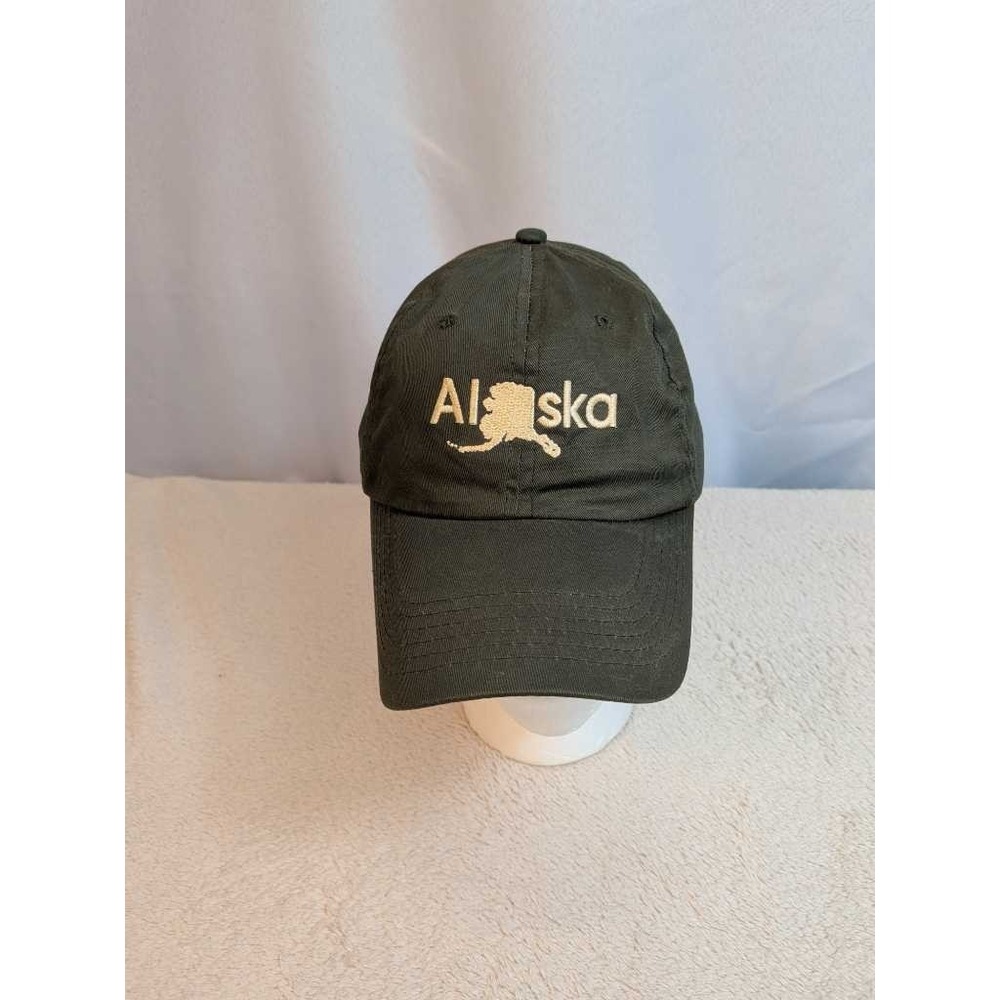 Arctic Circle Enterprises Alaska Embroidered Baseball Cap Hat Green Cotton